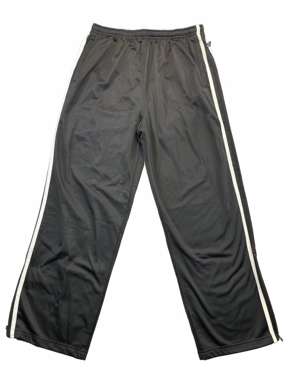 Holloway Track Pants Women Large Black White Stripe Warm Up Athletic Ankle Zip L